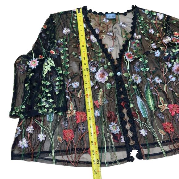 Rabbit Rabbit Rabbit Sheer Embroidered Floral Shrug Whimsigoth 4XL Darkfairy - Picture 11 of 11